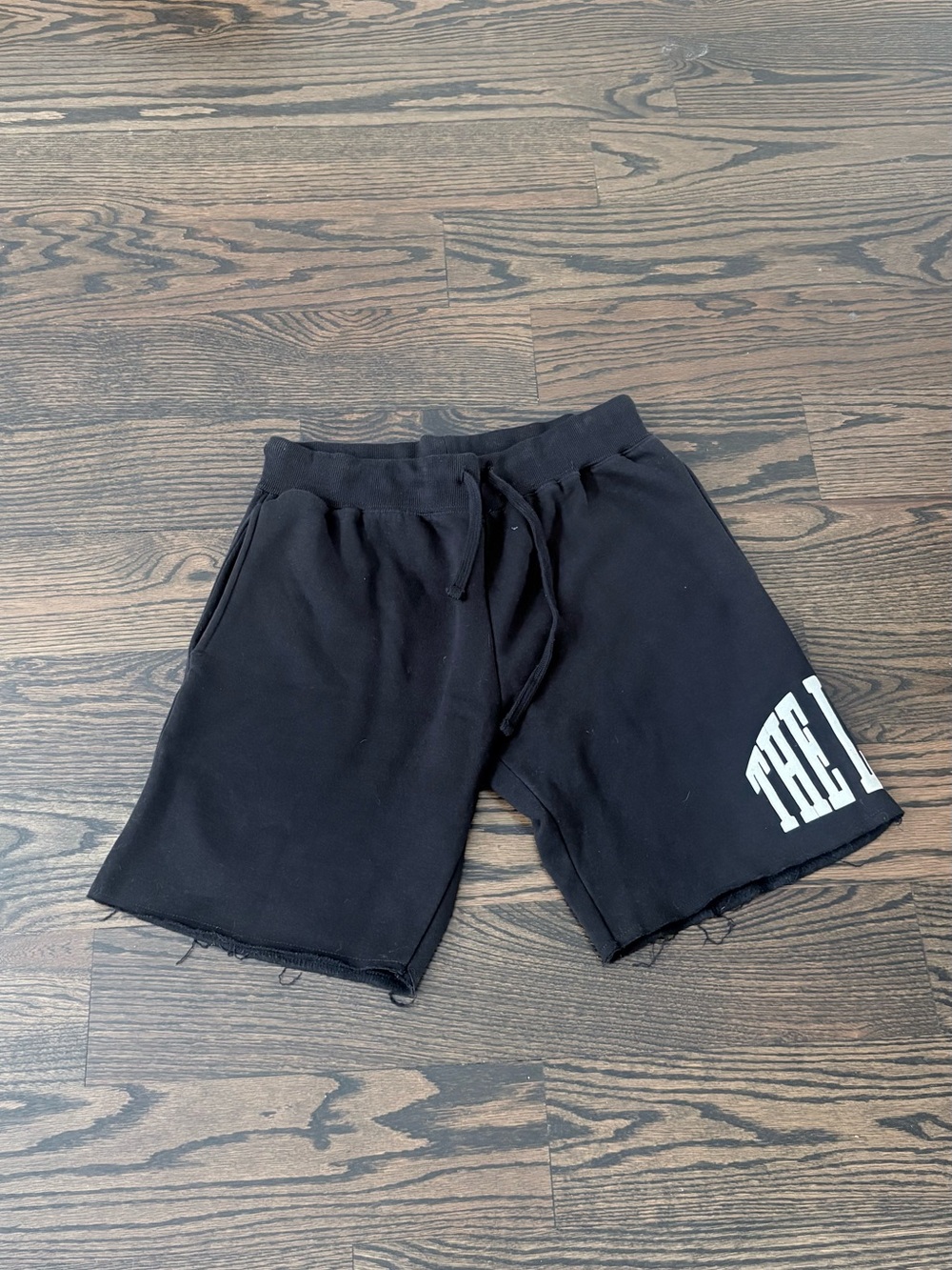 Men's Black Casual Drawstring Hybrid Shorts with Side Pockets